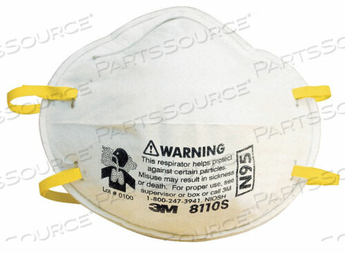 OEM#: 8110SDISPOSABLE RESPIRATOR S N95 MOLDED PK20 by 3M Consumer