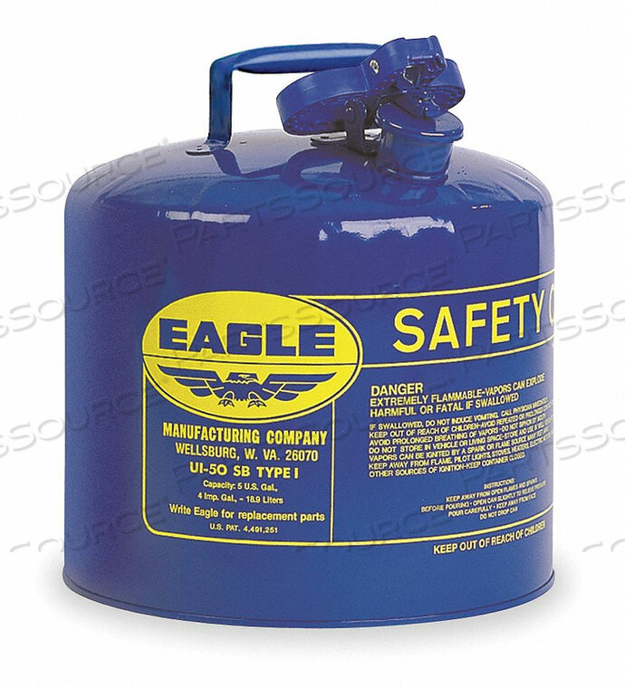 OEM#: UI50SBUI-50-SB EAGLE CANS,METAL,BLUE (KEROSENE),5 GAL by Eagle