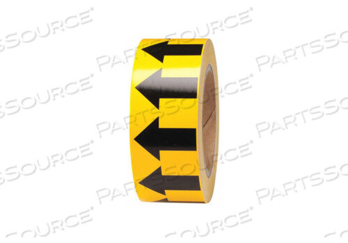 OEM#: 91420PIPE MARKER ARROW TAPE, VINYL, 2W X 30 YDS., YELLOW/BLACK by Brady Americas
