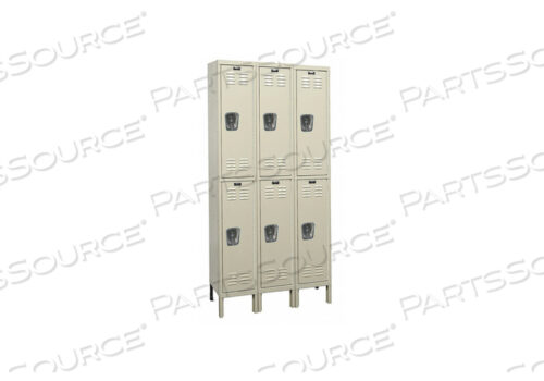 OEM#: U3258-2G-A-PTWRDRB LOCKR LVRD 3 WIDE 2 TIER TAN by Hallowell