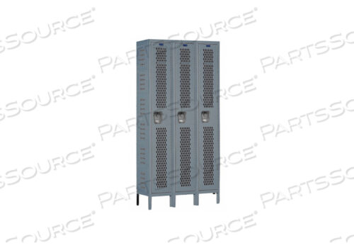 OEM#: U3258-1HDV-HGU3258-1HDV HEAVY-DUTY VENTILATED LOCKER SINGLE TIER 12X15X72 3 DOORS UNASSEMBLED DARK GRAY by Hallowell