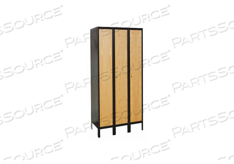 OEM#: UW3288-1A-MEWWRDRB LOCKR SOLID 3 WD 1 TIER WOOD/BLACK by Hallowell