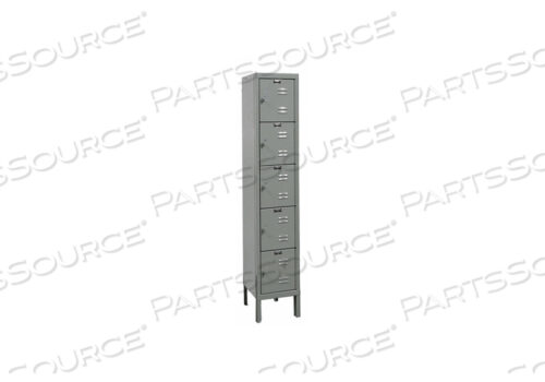 OEM#: U1256-5A-HGFIVE TIER 5 DOOR PREMIUM STEEL LOCKER, 12WX15DX12H, DARK GRAY, ASSEMBLED by Hallowell
