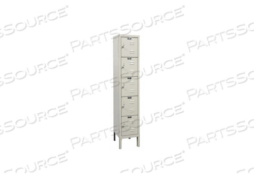 OEM#: U1226-5A-PTFIVE TIER 5 DOOR PREMIUM STEEL LOCKER, 12WX12DX12H, TAN, ASSEMBLED by Hallowell