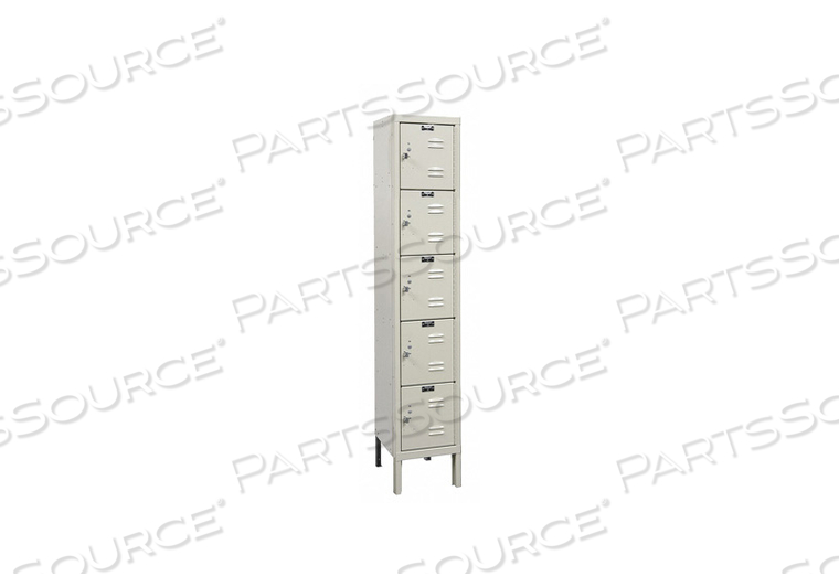 OEM#: U1226-5A-PTFIVE TIER 5 DOOR PREMIUM STEEL LOCKER, 12WX12DX12H, TAN, ASSEMBLED by Hallowell