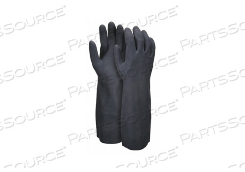 BLACK NEOPRENE, UNLINED, 30 MIL, 14 STRAIGHT CUFF