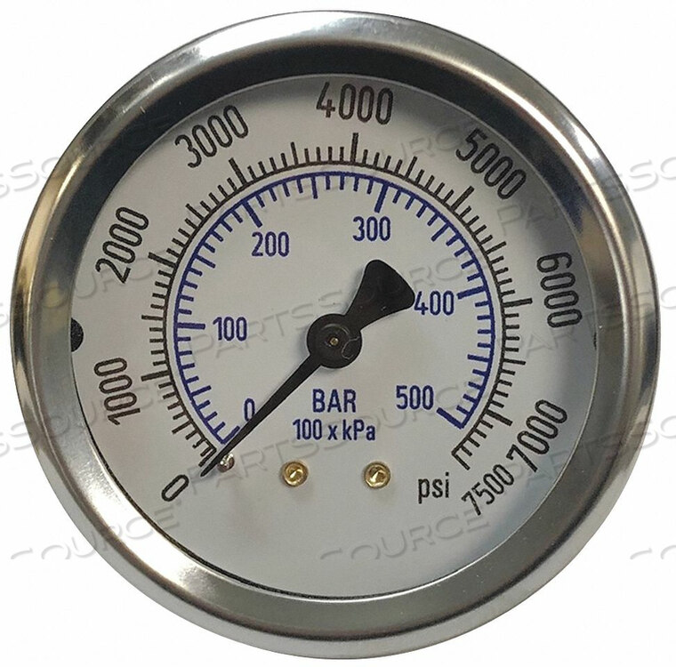 OEM#: SC-SCBA-600PRESSURE GAUGE 0 TO 600 PSI 2-1/2 DIAL by Thuemling Instrument Group