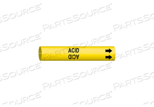 OEM#: 4000-APIPE MARKER ACID YELLOW 3/4 TO 1-3/8 IN by Brady Americas