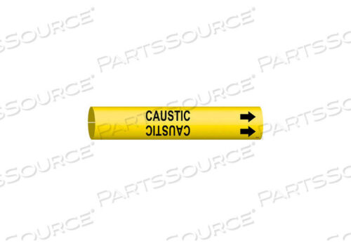 OEM#: 4020-BPIPE MARKER CAUSTIC YEL 1-1/2 TO2-3/8 IN by Brady Americas
