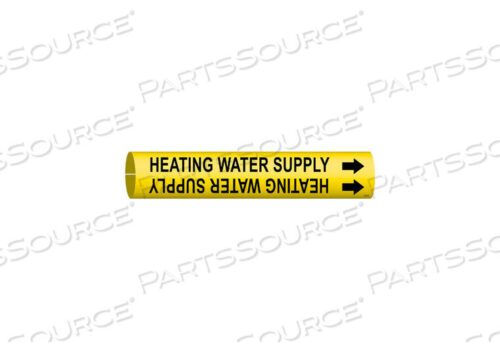 OEM#: 4073-BPIPE MARKER HEATING WATER SUPPLY YELLOW by Brady Americas