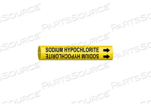 OEM#: 4124-BPIPE MARKER SODIUM HYPOCHLORITE YELLOW by Brady Americas