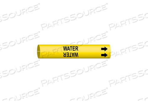 OEM#: 4154-APIPE MARKER WATER YELLOW 3/4 TO 1-3/8 IN by Brady Americas