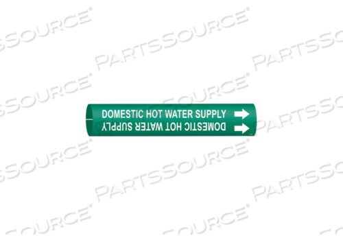 OEM#: 4318-GPIPE MARKER DOMESTIC HOT WATER SUPPLY GN by Brady Americas