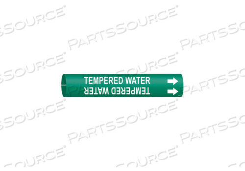 OEM#: 4371-DPIPE MARKER TEMPERED WATER GRN 4 TO 6 IN by Brady Americas