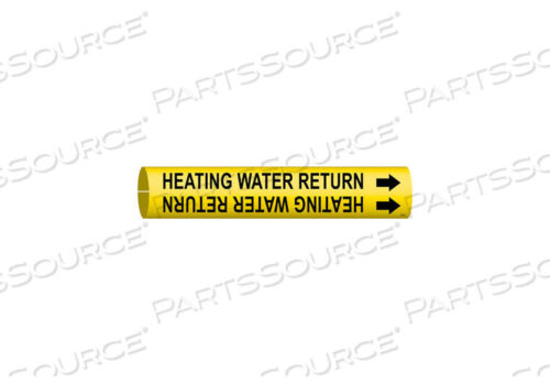 OEM#: 4072-CPIPE MARKER HEATING WATER RETURN YELLOW by Brady Americas