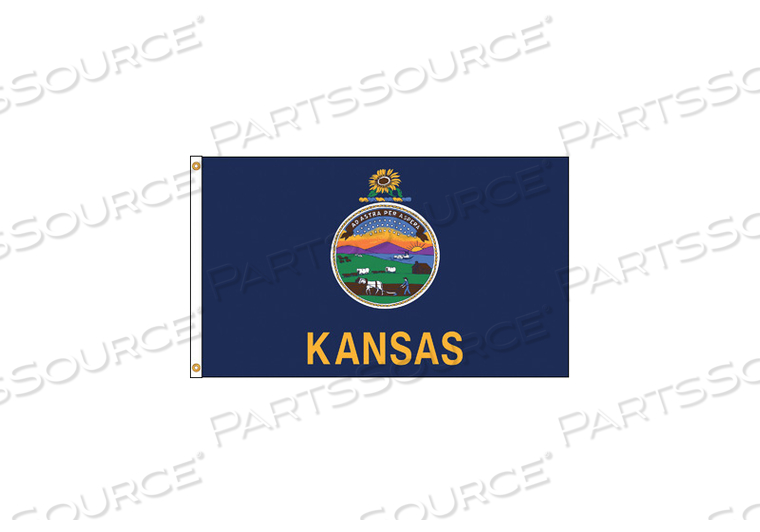 OEM#: 141880D3772 KANSAS FLAG 5X8 FT NYLON by Annin Flagmakers