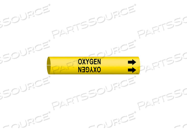 OEM#: 4105-DPIPE MARKER OXYGEN YELLOW 4 TO 6 IN by Brady Americas