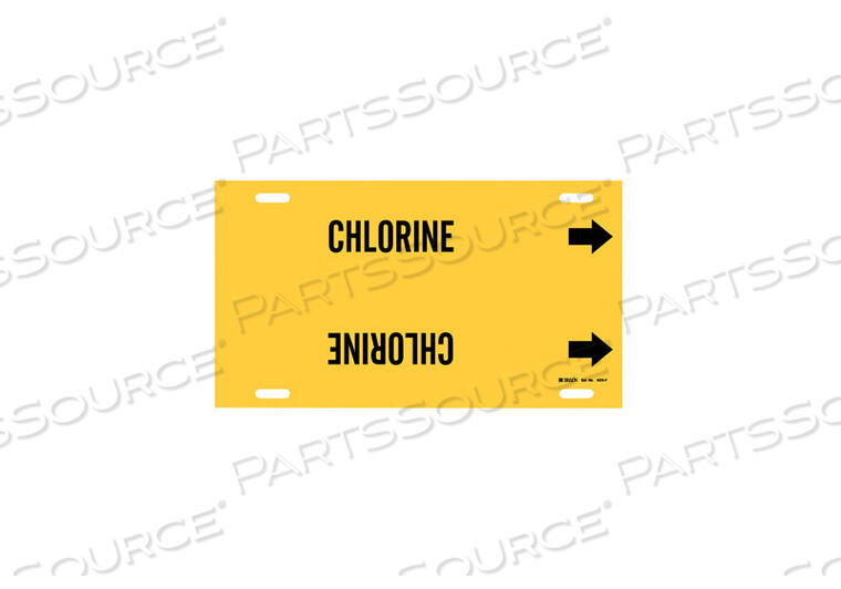 OEM#: 4025-FPIPE MARKER CHLORINE YEL 6 TO 7-7/8 IN by Brady Americas
