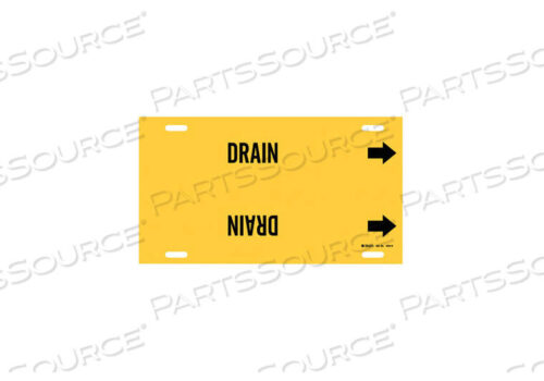 OEM#: 4054-GPIPE MARKER DRAIN YELLOW 8 TO 9-7/8 IN by Brady Americas