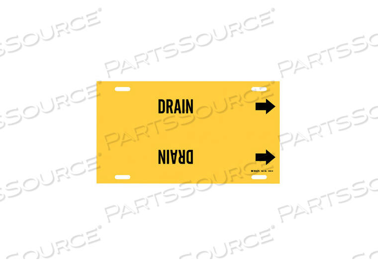 OEM#: 4054-GPIPE MARKER DRAIN YELLOW 8 TO 9-7/8 IN by Brady Americas