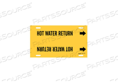 OEM#: 4081-HPIPE MARKER HOT WATER RETURN Y 10TO15 IN by Brady Americas