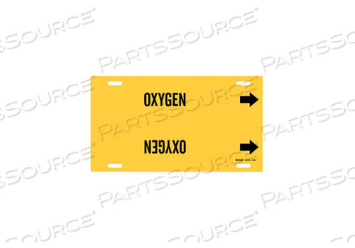 OEM#: 4105-FPIPE MARKER OXYGEN YELLOW 6 TO 7-7/8 IN by Brady Americas