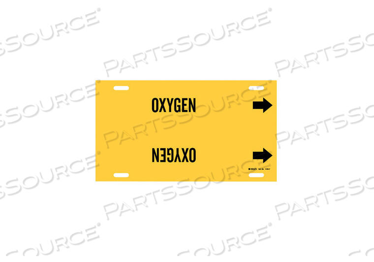 OEM#: 4105-FPIPE MARKER OXYGEN YELLOW 6 TO 7-7/8 IN by Brady Americas