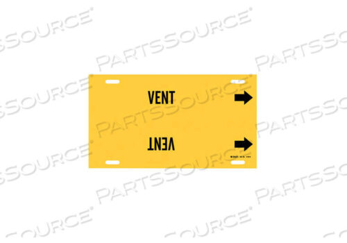 OEM#: 4148-GPIPE MARKER VENT YELLOW 8 TO 9-7/8 IN by Brady Americas