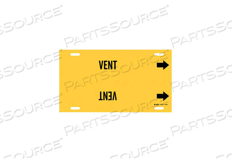 OEM#: 4148-GPIPE MARKER VENT YELLOW 8 TO 9-7/8 IN by Brady Americas