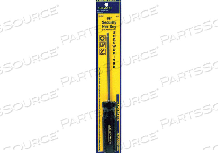 OEM#: 86252TAMPER RESIST SCREWDRIVER TR HEX 1/8X5 by Eazypower