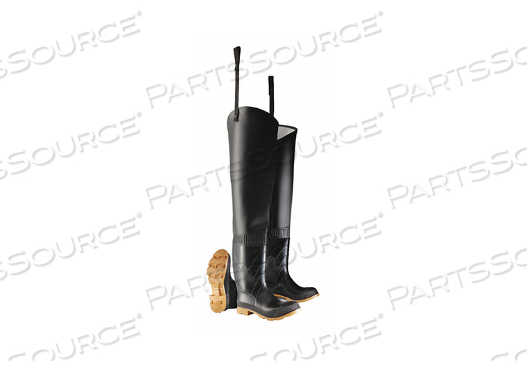 OEM#: 8605500F2803 HIP WADER MENS 7 PLAIN BLACK PR by Dunlop