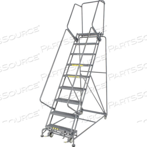 OEM#: FS093214GGRIP 24W 9 STEP STEEL ROLLING LADDER 14D TOP STEP by Ballymore