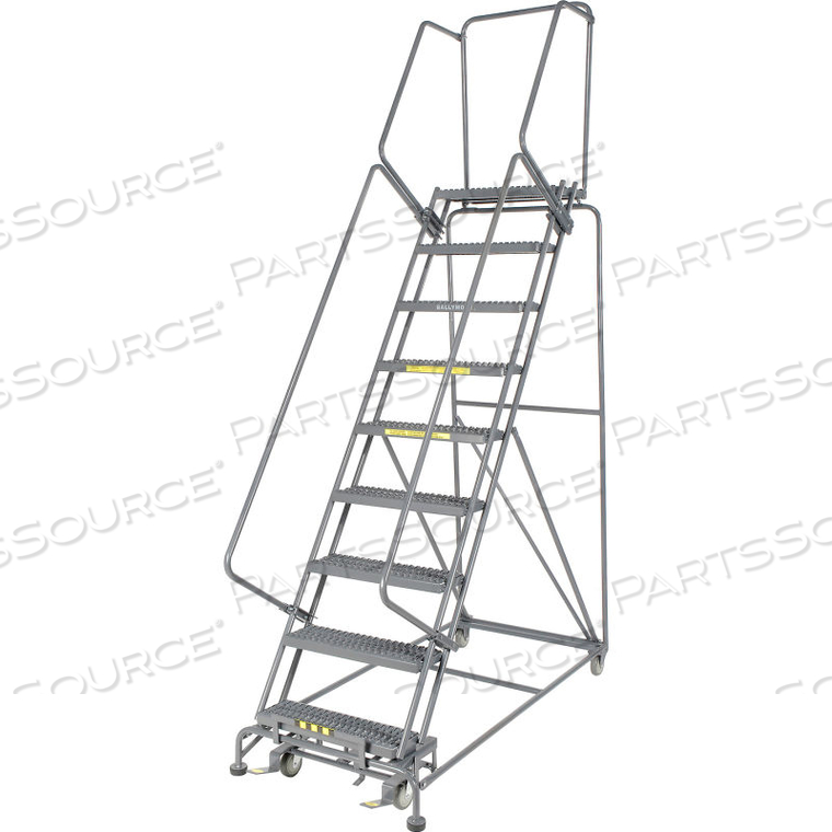 OEM#: FS093214GGRIP 24W 9 STEP STEEL ROLLING LADDER 14D TOP STEP by Ballymore