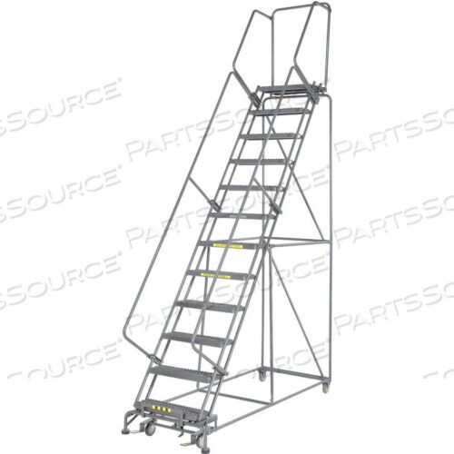 OEM#: FS12314GGRIP 24W 12 STEP STEEL ROLLING LADDER 14D TOP STEP by Ballymore