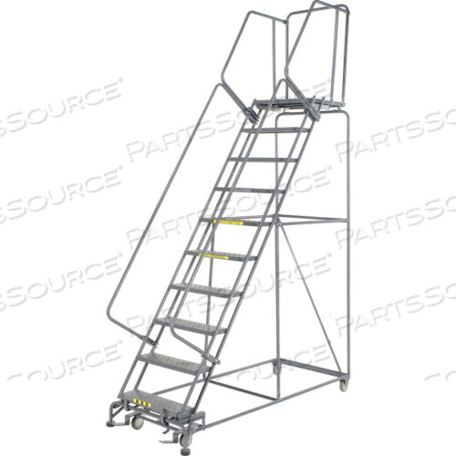 OEM#: FS103221PSTEEL PERFORATED 10-STEP ROLLING LADDER, GRAY, 32 X 80 X 100 by Ballymore