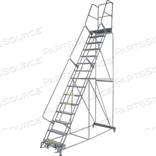 OEM#: FS154021PPERFORATED 24W 15 STEP STEEL ROLLING LADDER 21D TOP STEP by Ballymore