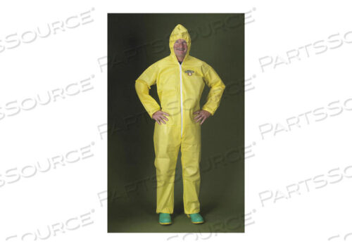 OEM#: PBLC5428-2XHOODED COVERALL ELASTIC YELLOW 2XL by Lakeland