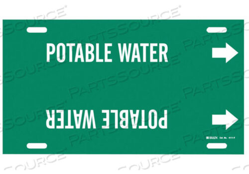 OEM#: 4111-FPIPE MARKER POTABLE WATER GN 6TO7-7/8 IN by Brady Americas