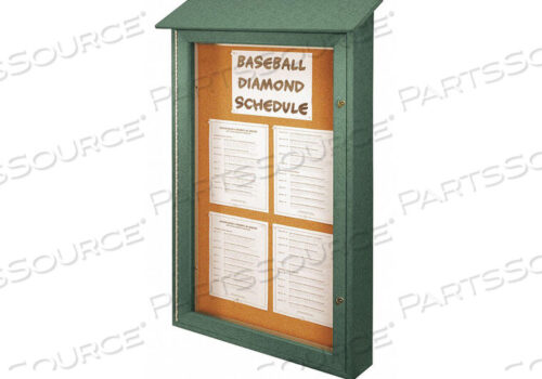 OEM#: UVSD4832-WOODGRNENCLOSED BULLETIN BOARD TACK 48 X 32 IN by United Visual Products