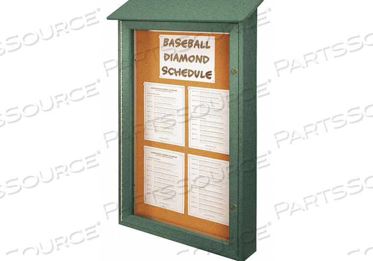 OEM#: UVSD4832-WOODGRNENCLOSED BULLETIN BOARD TACK 48 X 32 IN by United Visual Products