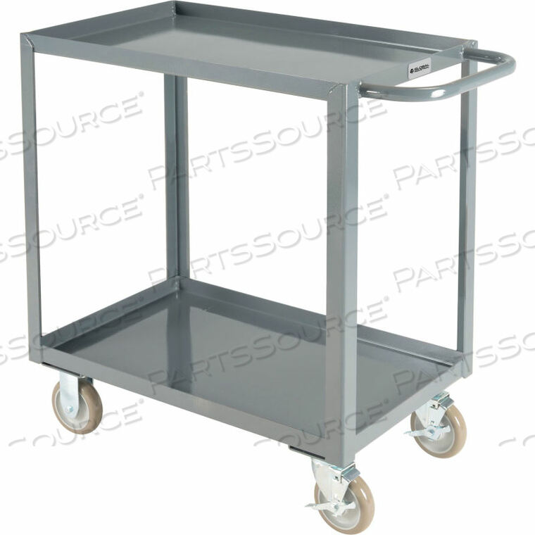 OEM#: GWC-2T-1830WELDED STEEL UTILITY CART, 2 TRAY SHELVES, 18WX30L by Ballymore