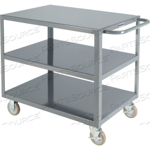 OEM#: GWC-3S-2436WELDED STEEL UTILITY CART, 3 FLUSH SHELVES, 24WX36L by Ballymore