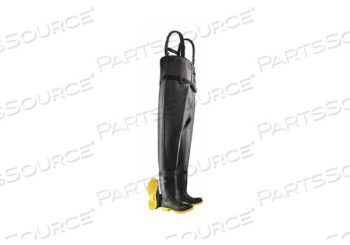 OEM#: 8686700E8462 CHEST WADER MENS 10 STEEL BLACK PR by Dunlop