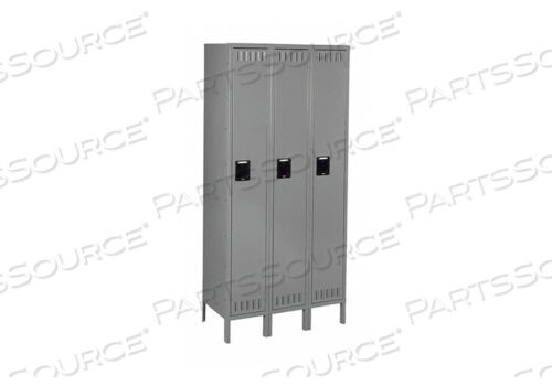 OEM#: STK-121860-3 MED GRWARDROBE LOCKER LVRD 3 WIDE 1 TIER GRAY by Tennsco Corp.