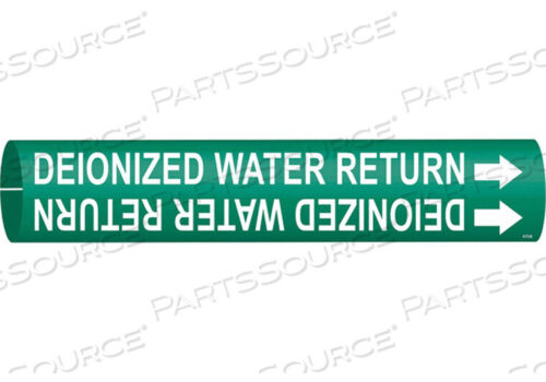 OEM#: 4172-BPIPE MARKER DEIONIZED WATER RETURN GREEN by Brady Americas