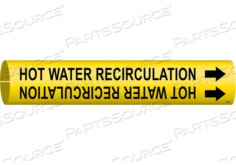OEM#: 4080-CPIPE MARKER HOT WATER RECIRCULATION YEL by Brady Americas