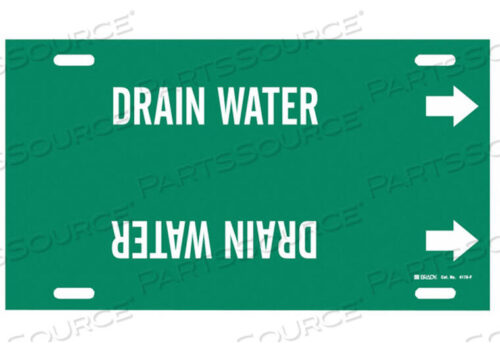 OEM#: 4176-FPIPE MARKER DRAIN WATER GRN 6 TO7-7/8 IN by Brady Americas