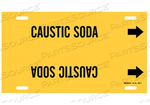 OEM#: 4021-FPIPE MARKER CAUSTIC SODA Y 6 TO7-7/8 IN by Brady Americas