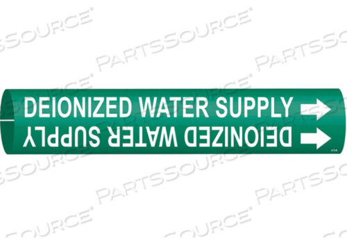 OEM#: 4173-BPIPE MARKER DEIONIZED WATER SUPPLY GREEN by Brady Americas