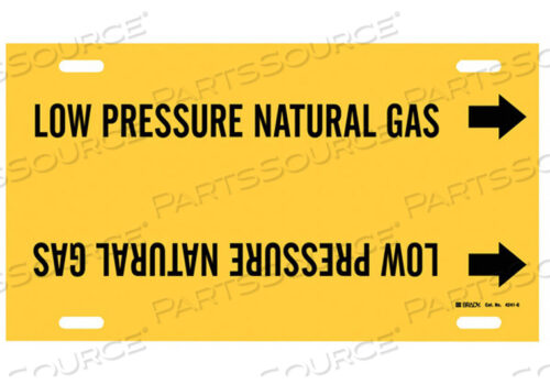 OEM#: 4241-GPIPE MARKER LOW PRESSURE NATURAL GAS YEL by Brady Americas